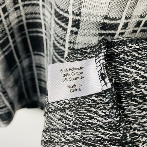 Lane Bryant Plus Size 18 20 Plaid Cowl Neck Sweater Gray Black - Picture 5 of 6